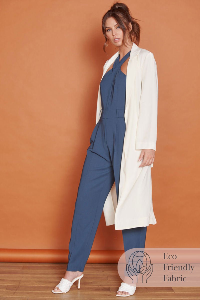 Dali Cream Longline Lightweight Coat