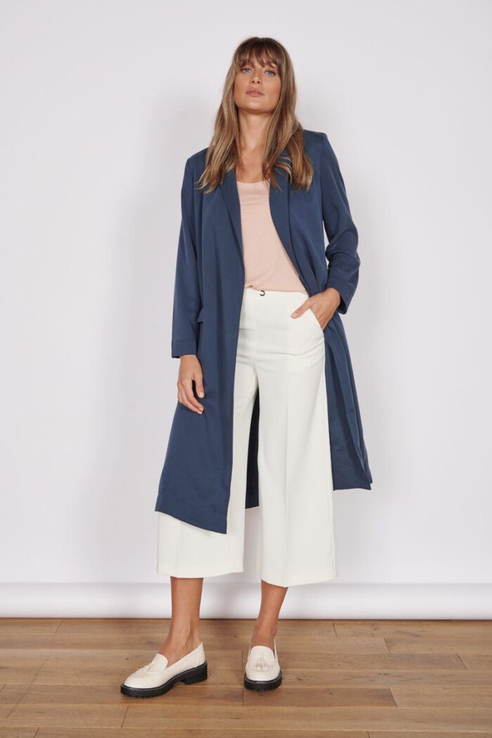 Dali Navy Longline Lightweight Coat - Image 5