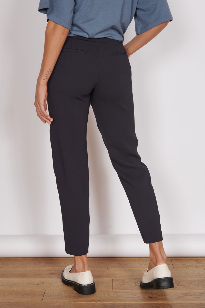 Fran Black Tapered Leg Tailored Trousers - Image 4