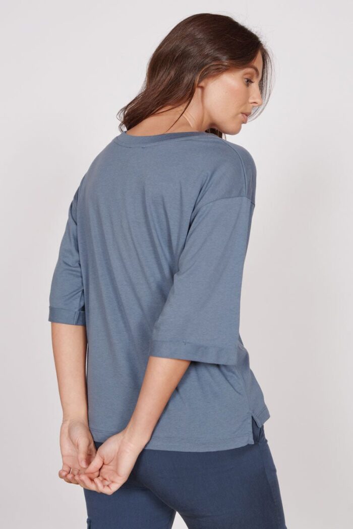 Gabi Blue Classic Oversized T-Shirt - Image 4