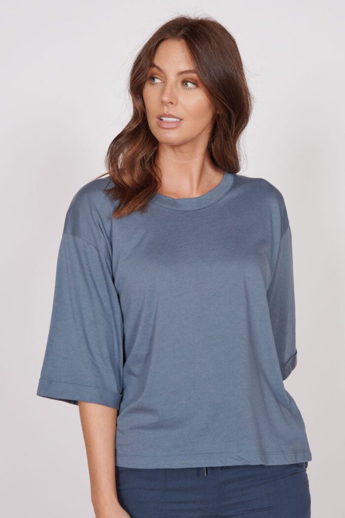 Gabi Blue Classic Oversized T-Shirt - Image 2