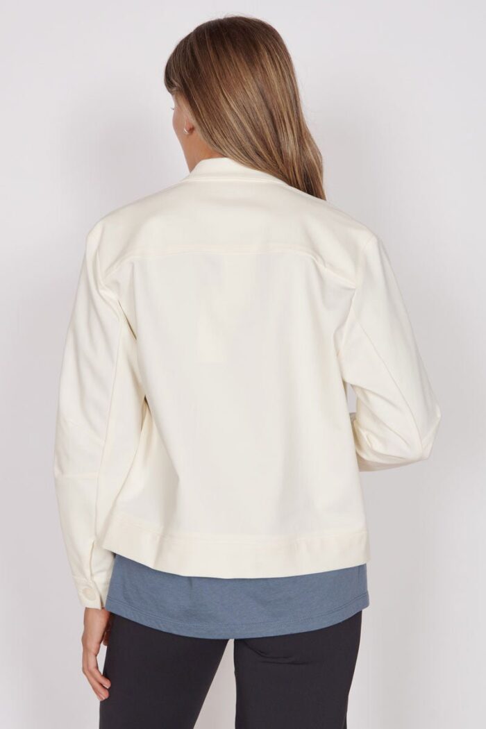 Gaia Cream Oversized Button Up Cropped Jacket - Image 4
