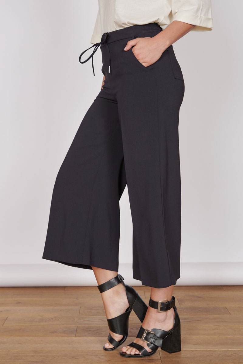 Grace Black Wide Leg Culottes
