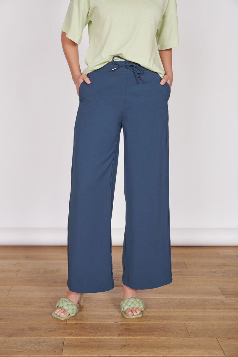 Lena Navy Wide Leg Trousers